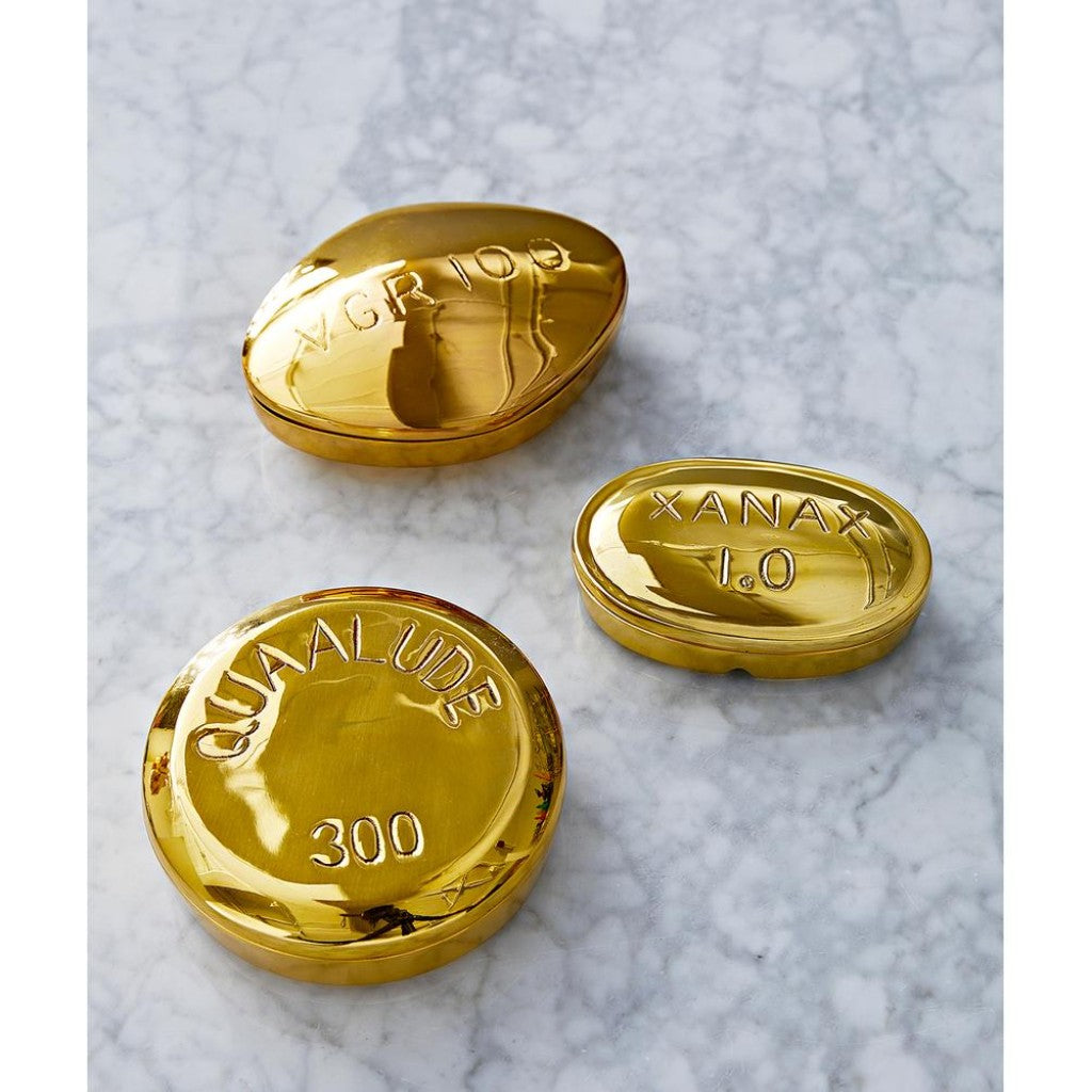 Quaalude Brass Pill Box