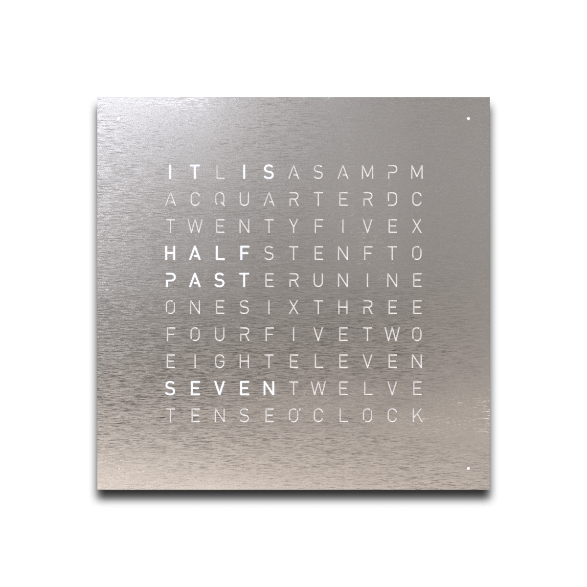 QLOCKTWO Earth 45 Stainless Steel