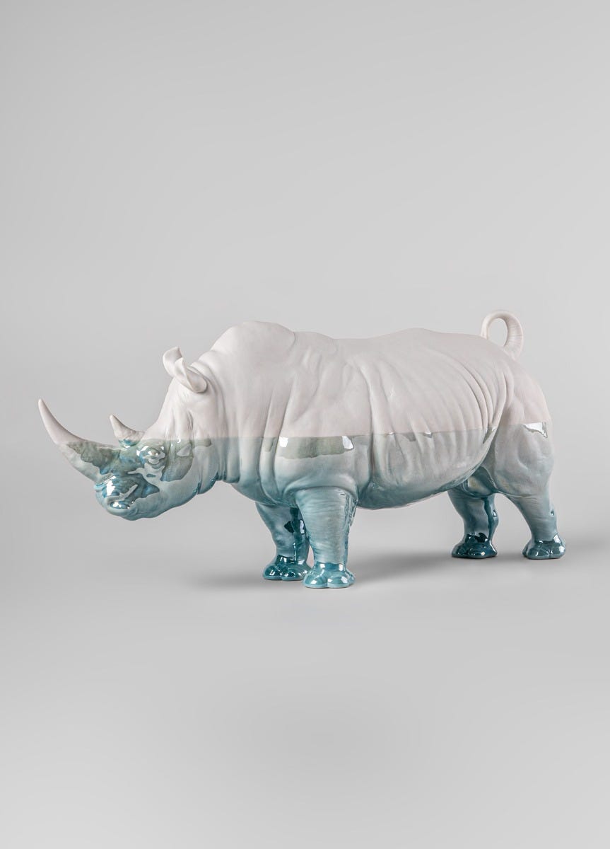 Lladró Underwater Rhino