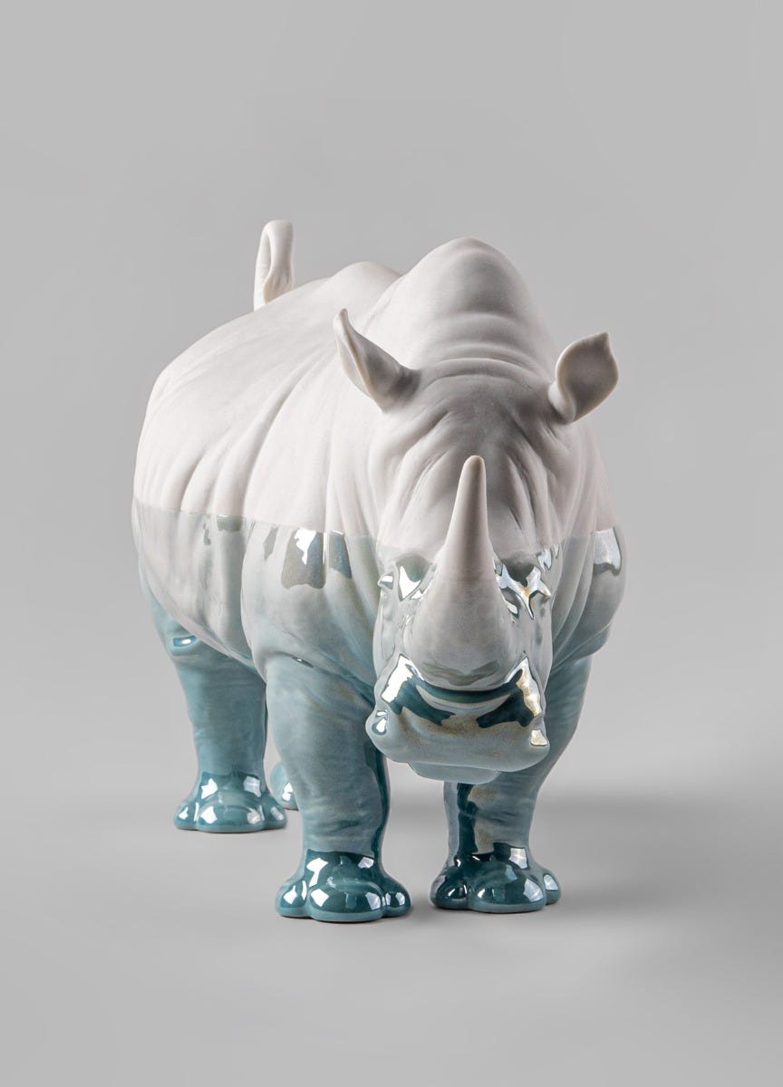 Lladró Underwater Rhino