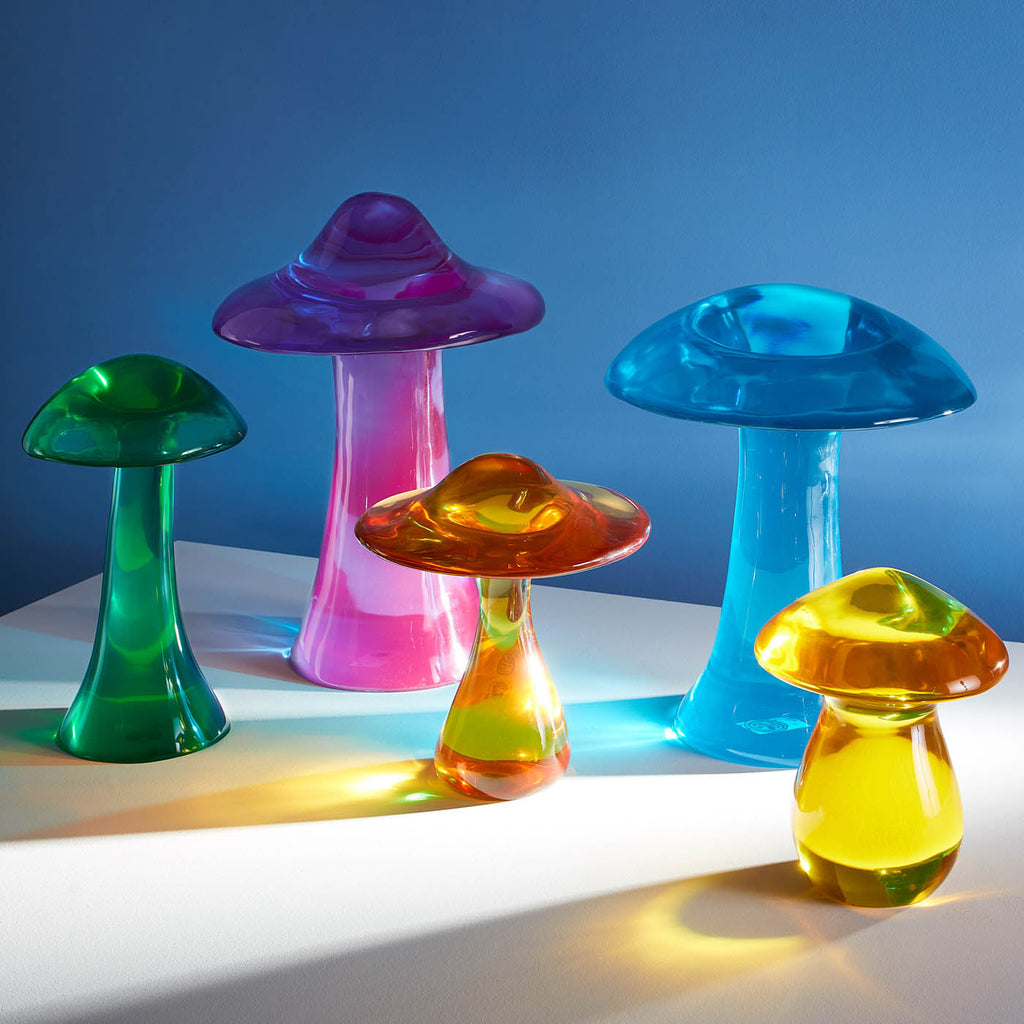 Jonathan Adler Orange Acrylic Mushroom Objet
