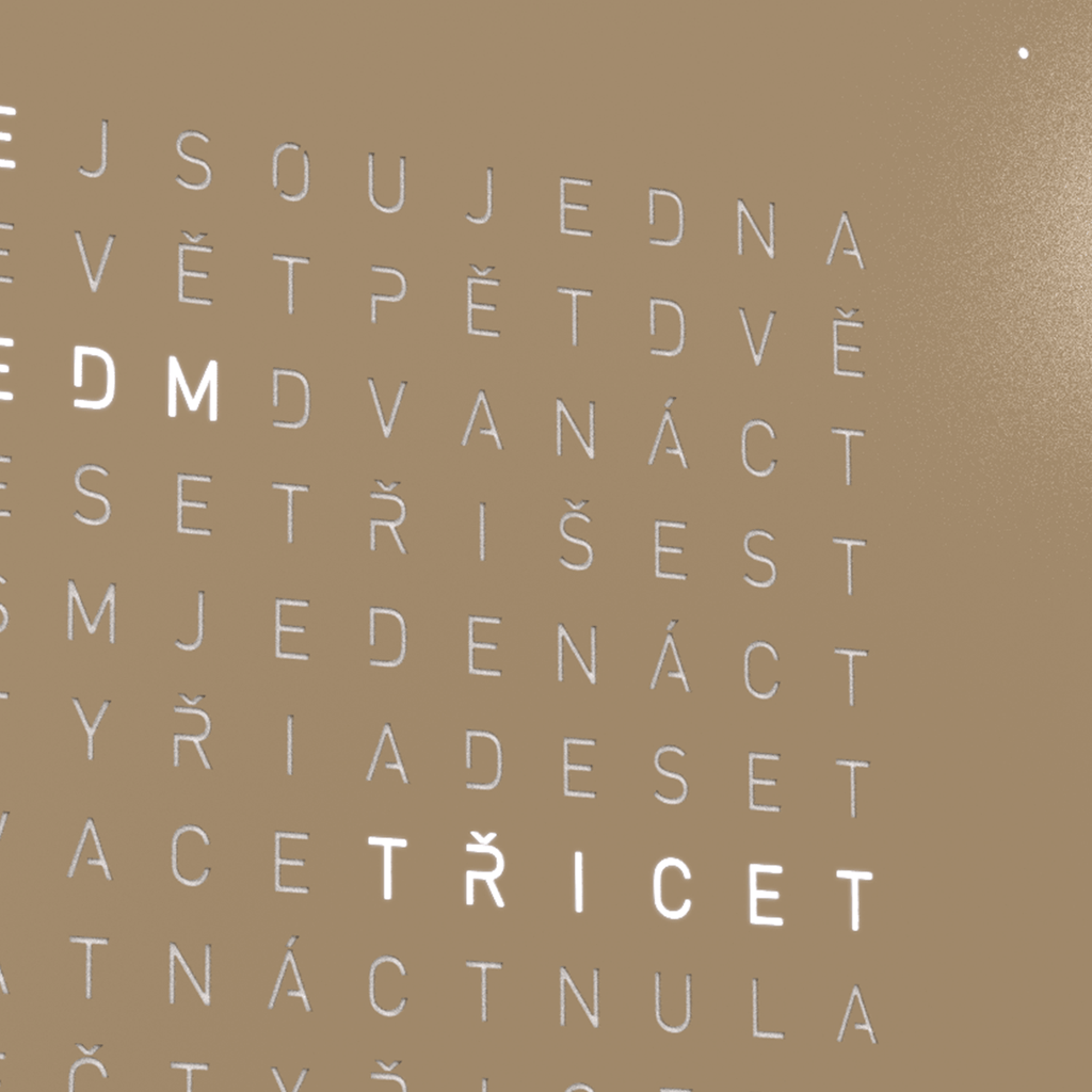 QLOCKTWO Earth 45 – Hazelnut