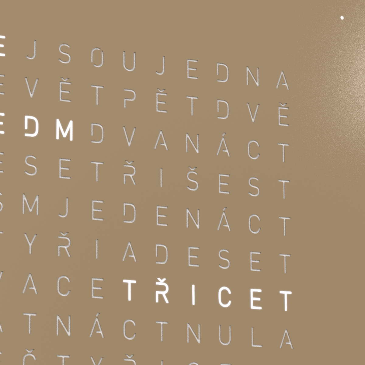QLOCKTWO Earth 45 – Hazelnut