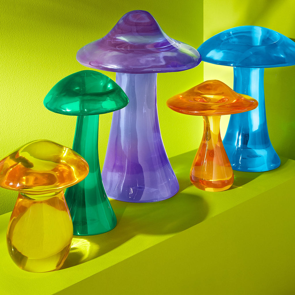 Jonathan Adler Green Acrylic Mushroom Objet
