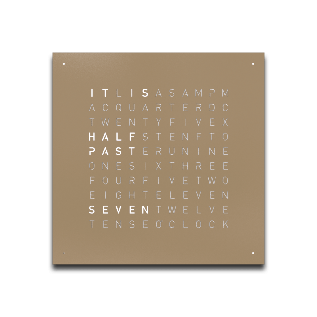 QLOCKTWO Earth 45 – Hazelnut
