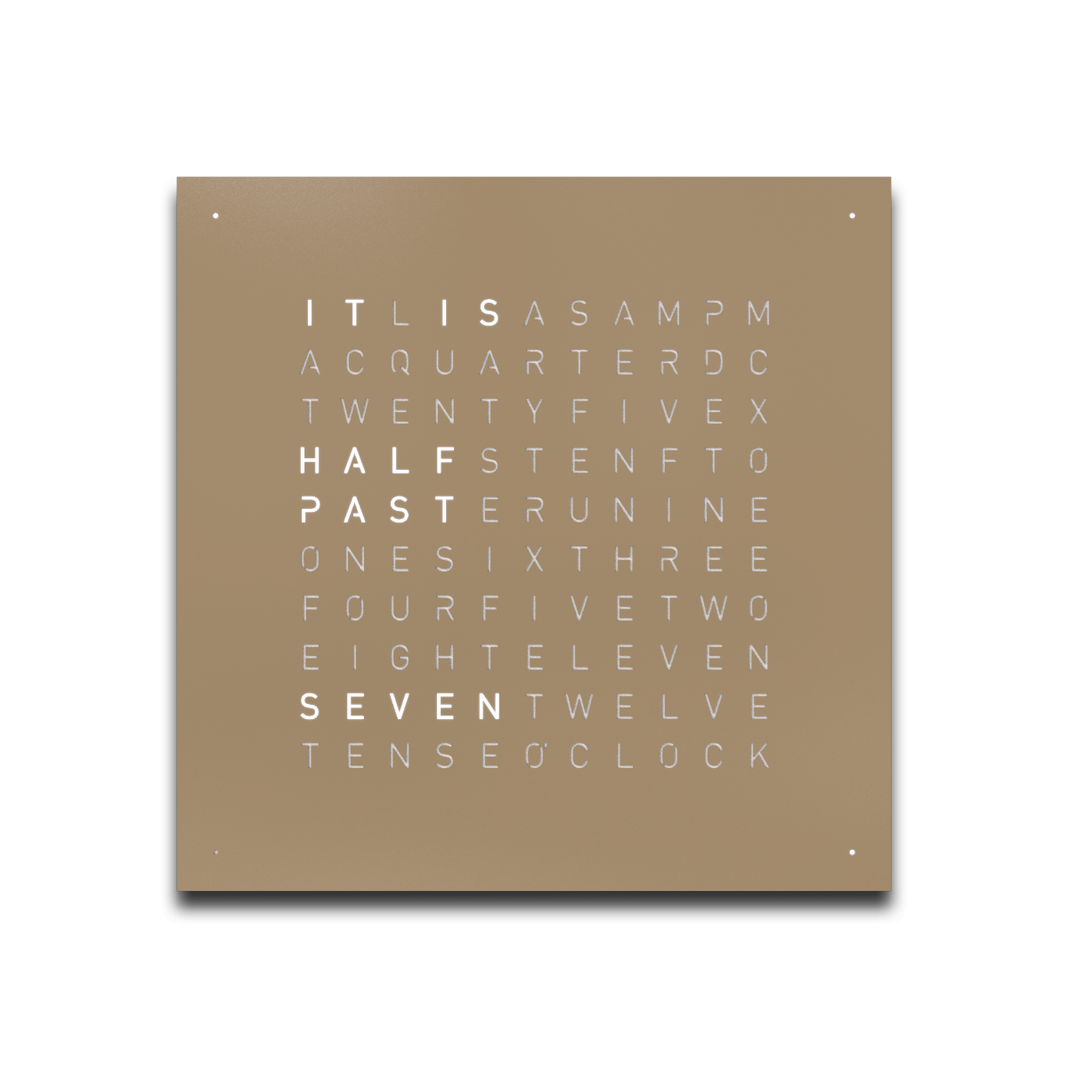 QLOCKTWO Earth 45 – Hazelnut