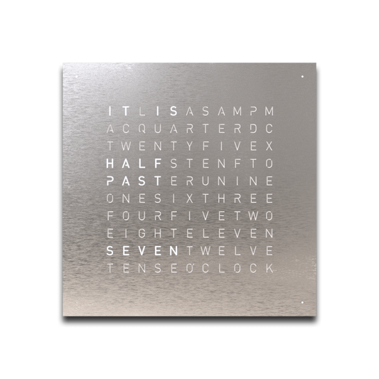 QLOCKTWO Earth 45 – Stainless Steel
