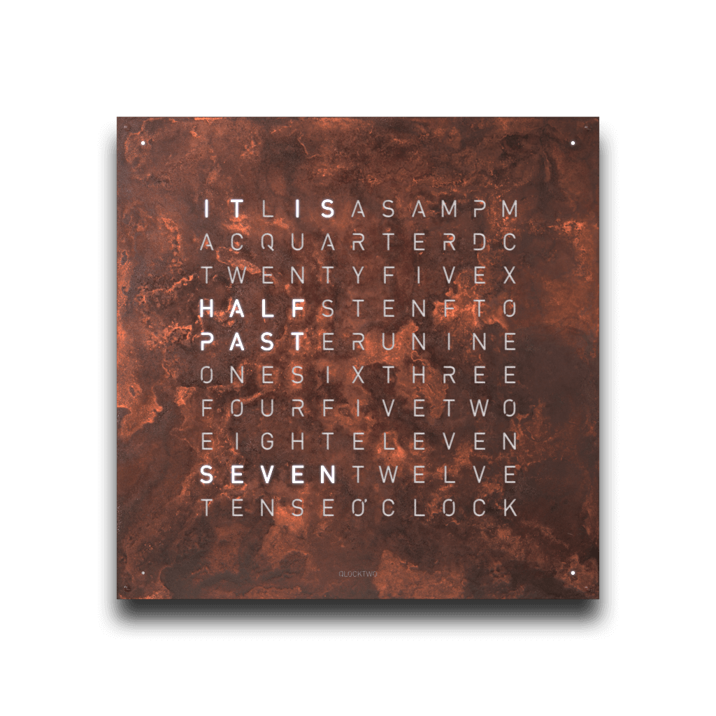 QLOCKTWO Earth 90 Creator's Edition – Rust