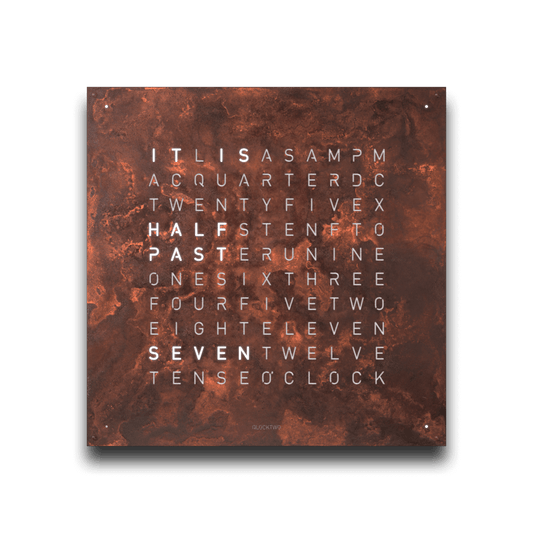 QLOCKTWO Earth 90 Creator's Edition – Rust