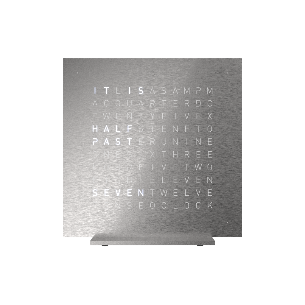 QLOCKTWO Earth 13,5 – Stainless Steel