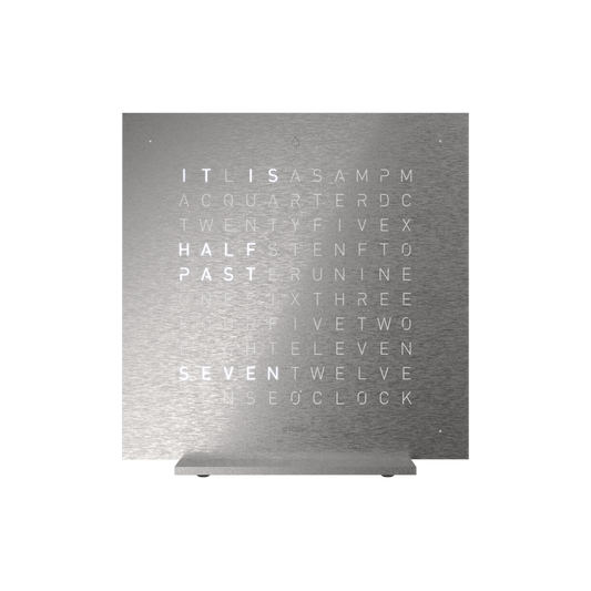 QLOCKTWO Earth 13,5 – Stainless Steel