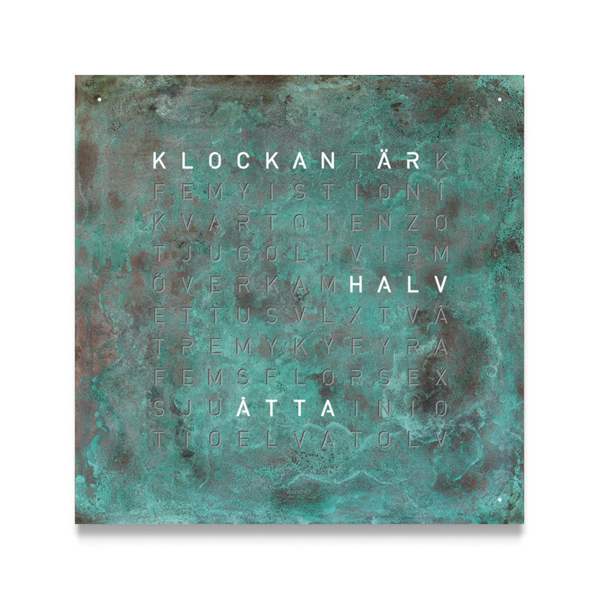 QLOCKTWO Earth 45 Creator's Edition – Vintage Copper