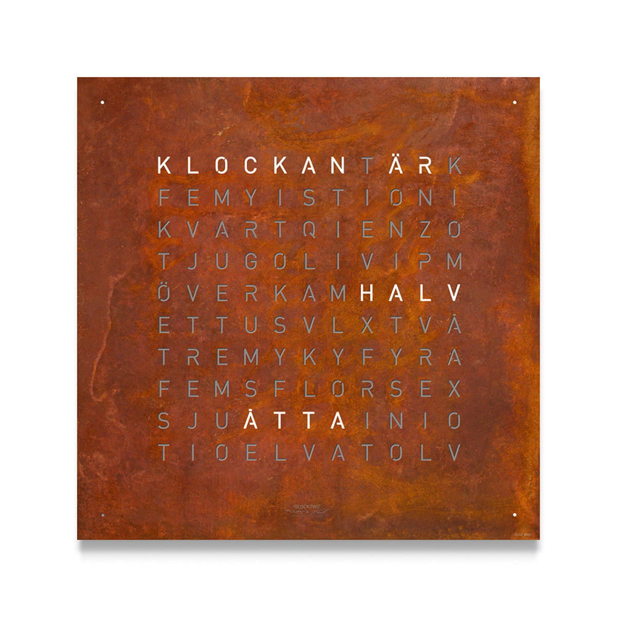 QLOCKTWO Earth 45 Creator's Edition – Rust