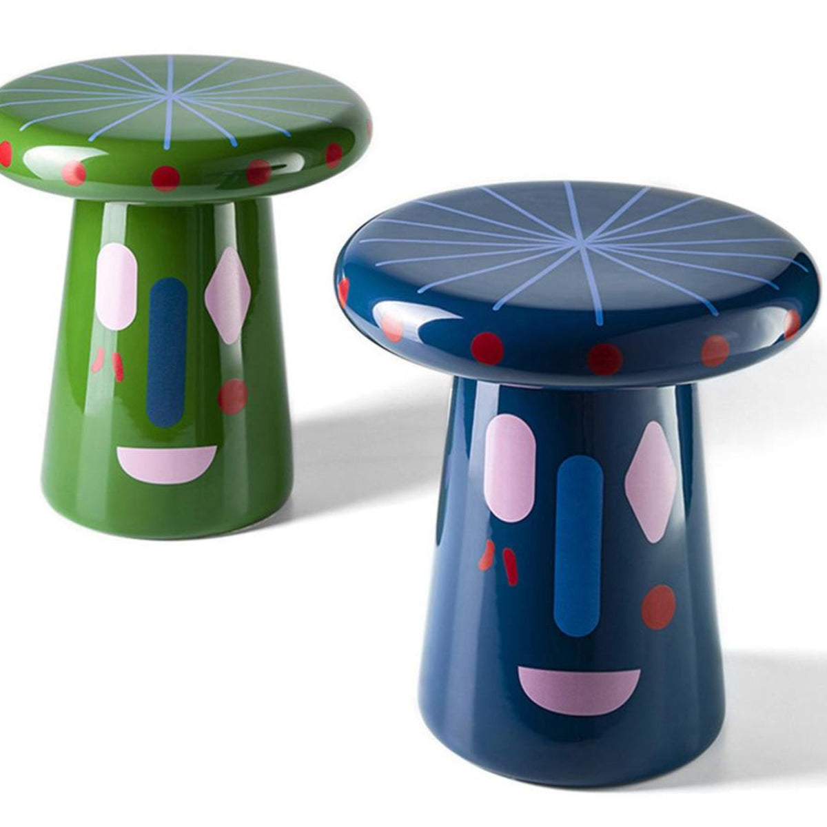 Pinewood green T-Table Baile Edition by Jaime Hayon